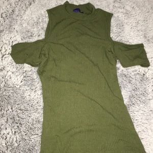 Green Off the Shoulder Top